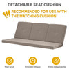 DWVO 3-Seat Outdoor Porch Swing with Adjustable Canopy - Heavy Duty Swing Chair with Removable Cushion, Backyard (Gray)