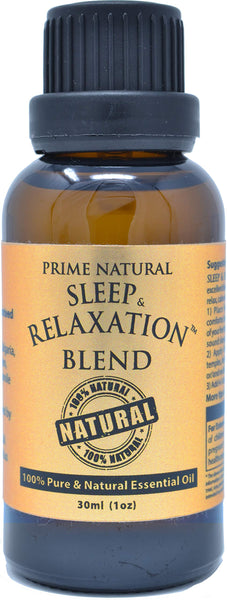 PRIME NATURAL Sleep & Relaxation Essential Oil Blend 30ml/1oz - by Prime Natural - Made in USA - Pure Undiluted Therapeutic Grade - Aromatherapy Scents & Diffuser - Grounding, Calming, Peace