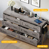 DWVO Farmhouse 6 Drawer Dresser for Bedroom, 59