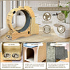 Cat Sports Running Wheel, Cats Wheel Wood Climbing Frame, Cat Litter Fitness Wheel for Indoor Cats,Climbing Ladders,Cat Scratching Board,Cat Bowls,46.4 ×38.5×42.1 Inchs (Upgraded 5-In-1model)