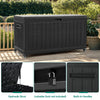 YITAHOME 90 Gallon Outdoor Storage Box with 6 Wheels, Large Double-Wall Resin Deck Box, Lockable Waterproof Outside Storage for Patio Furniture, Cushion, Pool Float, Garden Tool, Black