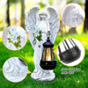 VChymm Solar Angel Outdoor Garden Decor Statues – 13.2 inches Solar Outdoor Sculptures for Outside Yard Art Patio Balcony Front Lawn Ornaments Gifts for Mom Grandma Women
