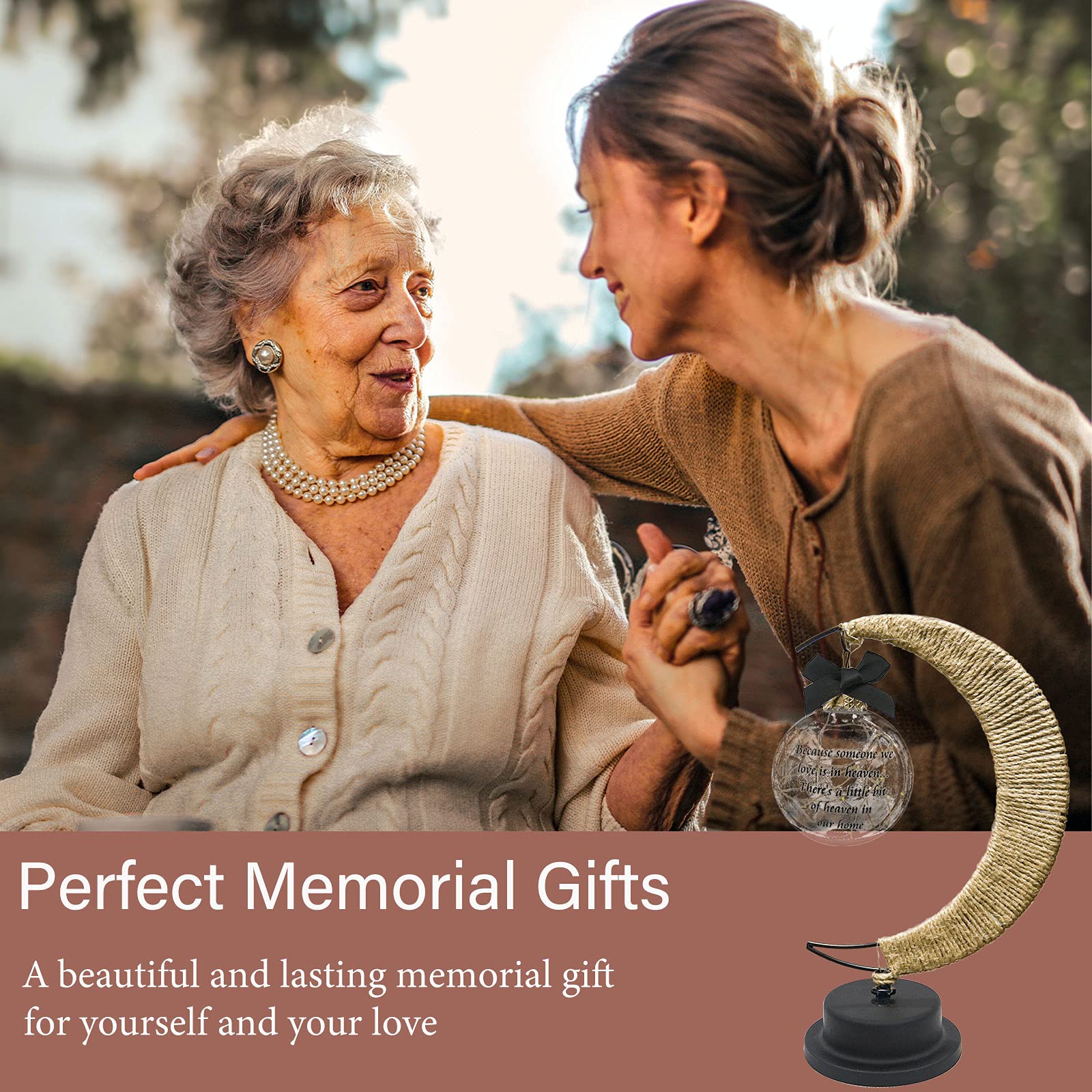 Besoamo Memorial Moon Lamp Gifts, Sympathy Gifts for Loss of Mom Father Loved One, in Memory of Loved One Gifts, Loss of Mother Father Bereavement/Condolence/Memorial Gifts for Remembrance