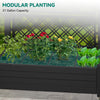 YITAHOME 43.3x17.7x61 in Planter Trellis Box with Wheels & Drain Plug, Outdoor Resin Raised Garden Bed for Climbing Plants, Large Weather-Resistant Design, Black