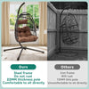 YITAHOME Hanging Egg Swing Chair Outdoor Wicker Hammock Chairs Indoor with Steel Stand UV Resistant Cushion 350lbs for Patio, Bedroom, Garden and Balcony, Brown