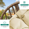 YITAHOME Hanging Egg Swing Chair Egg Chair Wicker Indoor Outdoor Hammock Egg Chair with Cushions 330lbs for Patio, Bedroom, Garden and Balcony, Beige (Stand not Included)