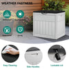 YITAHOME 32 Gallon Deck Box, Resin Storage with Lockable Lid & Side Handles, Indoor Outdoor Small Container for Patio Cushion, Garden Pool Accessories, Backyard Furniture, Water Resistant