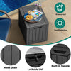 YITAHOME 31 Gallon Resin Deck Box Outdoor Storage Box and Waterproof Package Delivery Box with Lockable Lid for Patio Furniture, GardenTools, Pool Supplies, Black