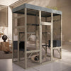 70” Catio Outdoor Cat Enclosure, Large Wood Cats House, Catio Window Cat Enclosure, Jumping Platform & 2 Napping Resting Box