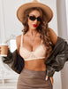 Avidlove Bralettes for Women Lace Sexy Balconette Underwire Bra Everyday Bra Lingerie Champagne L