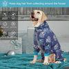 LovinPet Boxer Dogs Onesie Pajamas - UV Protection&Wound Care, Anxiety Relief, Lightweight Stretchy Fabric, Reflective Stripe, Coral Tree Print, Post Surgery Clothes, Pet PJ's /2XL