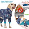 LovinPet Boxer Dogs Onesie Pajamas - UV Protection&Wound Care, Anxiety Relief, Lightweight Stretchy Fabric, Reflective Stripe, Coral Tree Print, Post Surgery Clothes, Pet PJ's /2XL