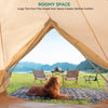 YITAHOME Canvas Bell Tent Cotton Canvas Yurt Tent 4 Season Waterproof Glamping Tents w/Stove Jack for Family Camping Outdoor Hunting Party (6M/20FT)