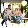 DWVO 3-Seat Outdoor Porch Swing with Adjustable Canopy - Heavy Duty Swing Chair with Removable Cushion, Backyard (Gray)