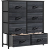 GOOBED Dresser with 8 Drawers - Fabric Storage Tower, Organizer Unit for Hallway, Closets - Sturdy Steel Frame, Wooden Top & Easy Pull Fabric Bins