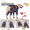 LovinPet Large Big Dog Pajamas - Anxiety Calming Dog Onesie, Pet Pajamas for Dogs, Lightweight Stretchy 4 Legged Style Large Dog Jammies, Space Animals Black Print, Pet Pjs,Black 3XL