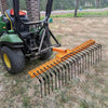48 Inch Durable Pine Straw Rake Steel Spring Landscape Rake Fits 2