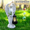 VChymm Solar Angel Outdoor Garden Decor Statues – 13.2 inches Solar Outdoor Sculptures for Outside Yard Art Patio Balcony Front Lawn Ornaments Gifts for Mom Grandma Women