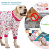 LovinPet Doberman type Dog Onesies, Pet Anxiety Relief, Anti Licking, Post surgery recovery clothe, Lightweight stretch fabric, Jungle Dreams Fuchsia Print, Large Dog Jammies,Large Breed Pet Pj's /3XL