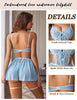 Avidlove Lingerie Dress Womens Lace Babydoll Sexy Plus Size Chemise Sleepwear Wedding Lingerie Blue XL