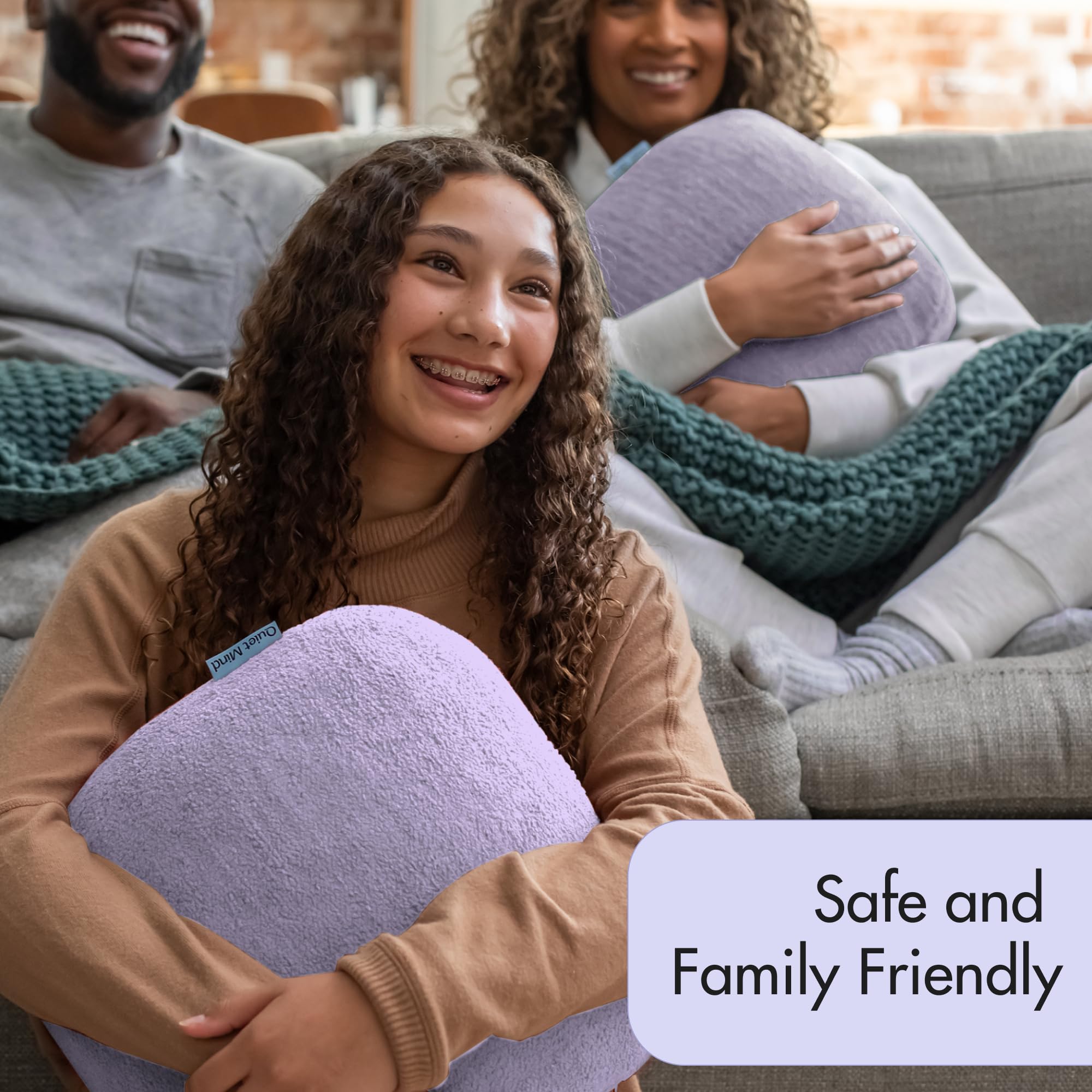 Quiet Mind Weighted Body Pillow for Kids & Adults – Large 6lb Lavender-Infused Hug Pillow – Soft, Calming Full-Body Support with Recycled Glass Beads & Non-Toxic Materials