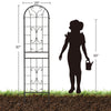 YITAHOME 2 Pack 87x20in Garden Arch Trellises for Supporting Climbing Plants, Roses, Vegetables, Vines, Flowers, Black Metal Garden Trellis for Outdoor Patio