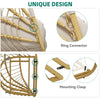 YITAHOME Hanging Egg Chair with Stand, Rattan Wicker Swing Egg Chair with Cushion, 370lbs Capacity, Foldable Hanging Basket Chair for Porch, Garden, Bedroom, Balcony - Beige