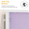 DWVO Dresser with 4 Drawers - Storage Tower Unit, Dresser for Bedroom, Living Room, Closets - Sturdy Steel Frame, Wooden Top & Easy Pull Fabric Bins, Purple