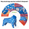 LovinPet Large Dog Pjs, UV Protection, Pet Anxiety Relief Onesies, Lightweight Stretchy, Blue Shark Print, Undershirt for Dog Sweaters and Coats, Large Breed Husky Pajamas, Pet PJ's/XXL