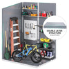 DWVO 5x4ft Resin Outdoor Storage Shed with Floor, Large Waterproof Lockable Storage Shed with Window, Plastic Outside Tool Storage for Garden, Backyard, Patio, Lawn, Gray