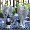 VChymm Solar Angel Outdoor Garden Decor Statues – 13.2 inches Solar Outdoor Sculptures for Outside Yard Art Patio Balcony Front Lawn Ornaments Gifts for Mom Grandma Women