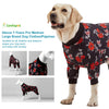 LovinPet Pet Pajamas for Large Dogs - Floral Navy and Coral Print Dog Jammies, Lightweight Stretchy Knit Big Dog Pullover, Large Dog Onesie, Pet PJ's/XXL