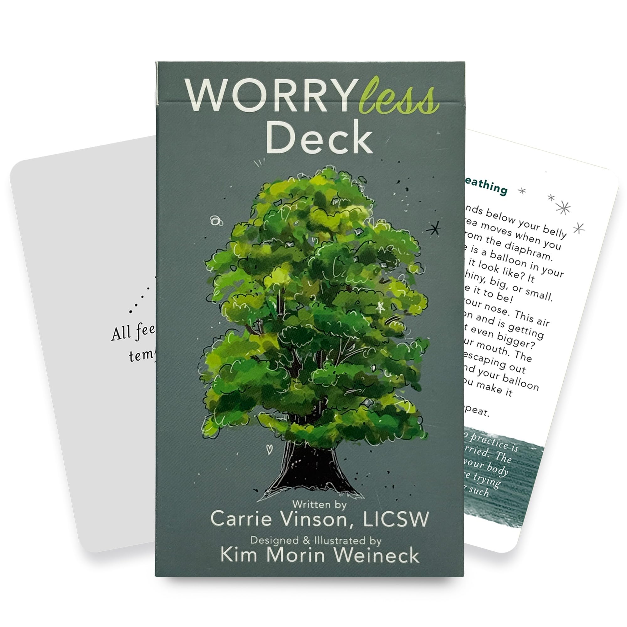 Worry Less Deck: CBT Therapeutic Card Deck for Teens, Adults Relaxation Self Love & Help Card Deck | Positive Affirmations Therapist Office Must Haves Gifts for Women & Stocking Stuffers for Teens