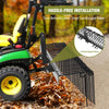 GAOMON 60 Inch Pine Straw Rake, 26 Coil Spring Tines Durable Powder Coated Steel Tow Behind Landscape Rake with 3 Point Hitch Receiver Attachment Fit to Cat0 Cat 1 Tractors for Leaves Grass, Black