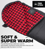 Tough Outdoors All Season Extra Large Sleeping Bag - Adult Sleeping Bag Camping & Backpacking - Cold, Warm Weather & Summer Sleeping Bag - Lightweight Waterproof Compact Sleep Bag w/Compression Sack