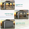 YITAHOME 10X12FT White Hardtop Metal Gazebo Patios Double Roof Canopy Aluminum Frame Garden Gazebo Tent Curtains Netting for Patios Backyards Decks Lawns