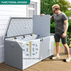 YITAHOME 230 Gallon Double-Wall Deck Box with Divider & Side Handles, Outdoor Large Storage for Patio Furniture Cushions, Garden Pool Accessories, Water Resistant & Lockable