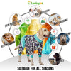 LovinPet Large Giant Dog Pajamas, Post Surgery Recovery Shirt for Large Dogs, Unicorns in Space Black Print, Lightweight Big Dogs Pullover, Full Coverage Breed Dog Jammies, Pet PJ's, L