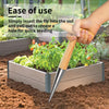 FLORA GUARD Bulb Planter & Wood Handle Seed Planter Dibber with Depth Mark for Sowing Seed,Transplanting Plants,Planting Bulb,Digging