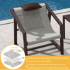 DWVO 3 Pieces Patio Conversation Bistro Set, Textile Patio Furniture Set with Side Table & Headrest Pillows, Outdoor Sectional Sofa for Patio, Balcony, Backyard, Garden, Poolside