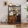 GarveeLife Large Litter Box Enclosure with Shelves and Doors, 52'' Litter Box Bookshelf Cat Box Furniture for Most of Litter Box Hidden Kitty Cat Litter Box Enclosure Cabinet with Scratch Pad Brown