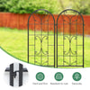 YITAHOME 2 Pack 87x20in Garden Arch Trellises for Supporting Climbing Plants, Roses, Vegetables, Vines, Flowers, Black Metal Garden Trellis for Outdoor Patio