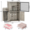 IDEALHOUSE Modern Cat Litter Box Enclosure with Platform, Double Layer Hidden Litter Box, Indoor Washroom, Villa Cat House with Ladder, 33.5