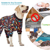 LovinPet Large Dog Pajamas, Game Console Print,UV Protection, Wound Care/Post Surgery Dog Clothes, Pet Anxiety Relief, Lightweight Stretchy Pitbull Pullover Shirt, Onesies for Dogs, Pet PJ's, 3XL