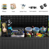 YITAHOME Outdoor Storage Box, 120 Gallon Waterproof Deck Box for Garden Tools, Patio Cushions, and Pool Accessories, Lockable, Easy Assembly, Versatile Bench or Table (Black)