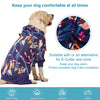 LovinPet Big Pitbull Dog PJS Wound Care/Post Surgery Dog Clothes,Anxiety Relief Onesies for Dogs,Lightweight Stretchy,Pet Pajamas for Dogs, Reflective Stripe,Fishtopia Seascape Navy Print /3XL
