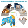 LovinPet Onsies for Dogs Large - Pet Anxiety Relief Shirt, Sun Protection, Dog Pajamas, Comfy Fabric, Bright Leopard Print, Pitbull Clothes, Recovery Shirt for Large Breed Dogs, Blue 2XL