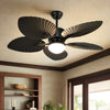 YITAHOME Tropical Ceiling Fan with Lights, 3 Ways Control, Dimmable 52 Inch Retro Ceiling fan with Cleaner Duster, Black Smart Ceiling Fan Compatible with Alexa for Living Room, Dining Room