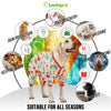 LovinPet Large Dog Pajamas, Undershirt for Dog Coats, Anti Licking, Pitbull Clothes, Pet Anxiety Calming Onesies for Dogs, White Dinos Print, Pet Pajamas for Dogs, Pitbull Shirt, M