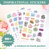Comkiso Gratitude Journal with 4 Inspirational Stickers: Undated Daily Gratitude Journal for Women and Men - More Happiness, Affirmation, and Mindfulness in A Few Minutes with Prompts & Quotes (Green)